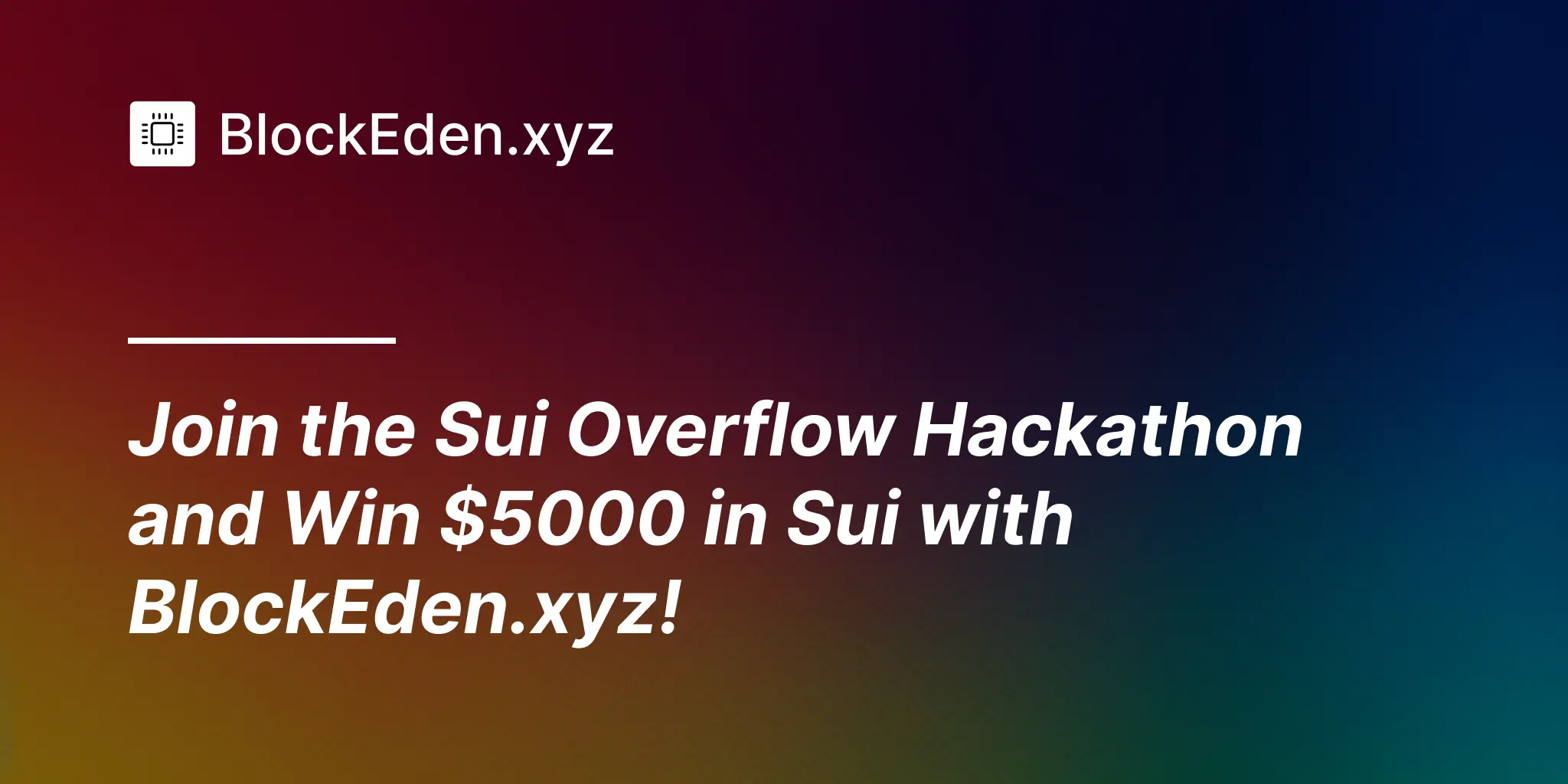 Join the Sui Overflow Hackathon and Win $5000 in Sui with bex.co!