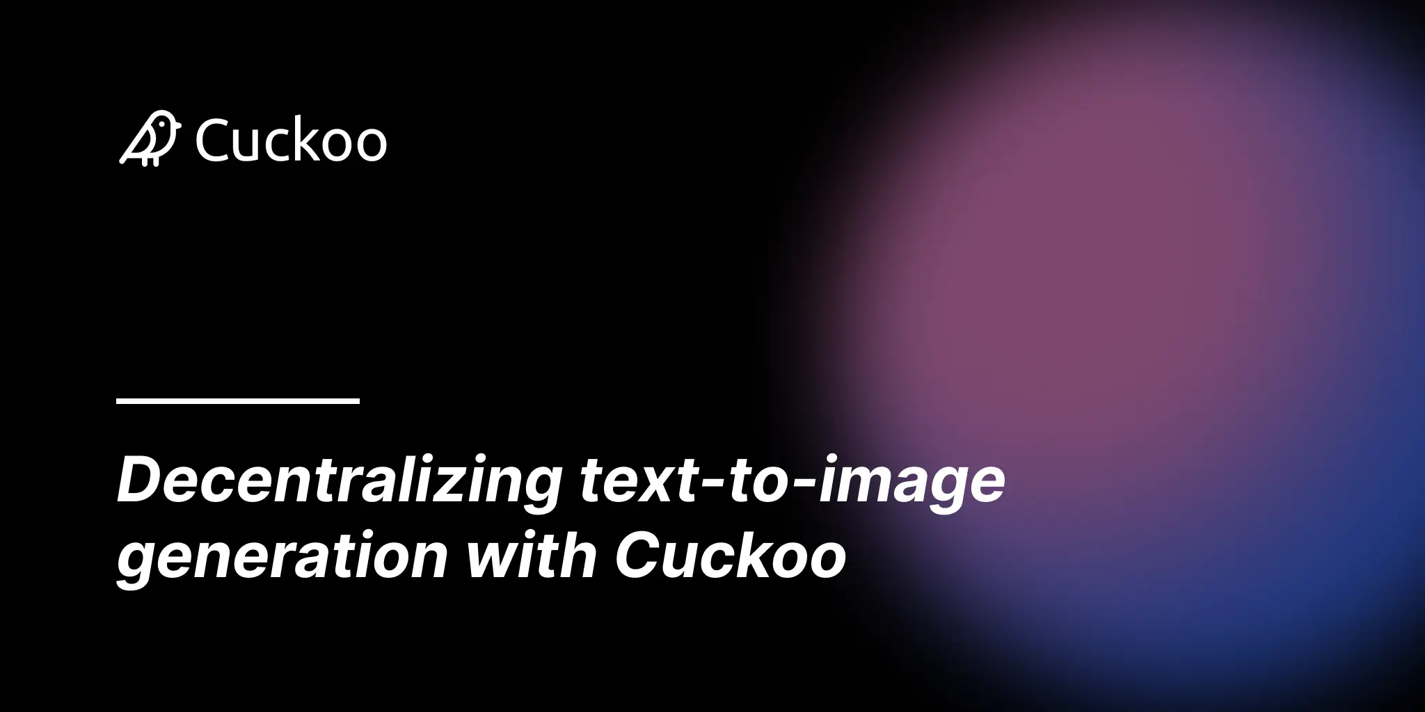 Decentralizing text-to-image generation with Cuckoo